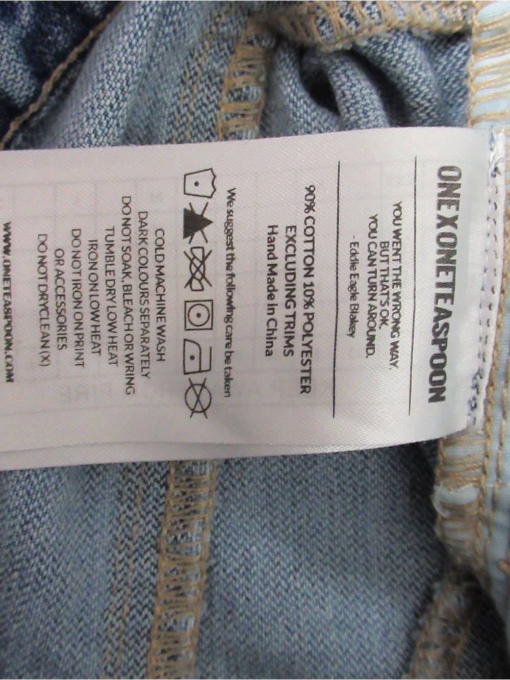One Oneteaspoon  Juliettes High Waist Firm Fit Star Butt Panel Denim Shorts 25 - Picture 6 of 16